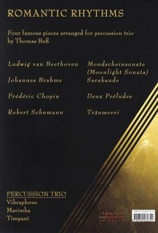 Romantic Rhythms - Four Famous Pieces For Percussion Trio (Vib./Mar./Timp.) (Partituur + Partijen)