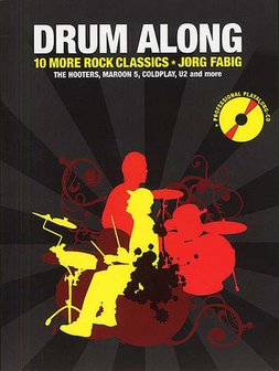 Drum Along - 10 More Rock Classics (Book/CD) - Boek met play along CD voor drums inclusief zang