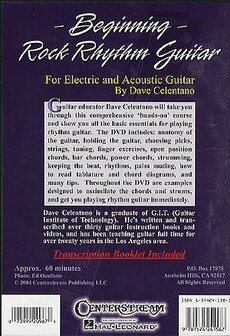 Dave Celentano: Beginning Rock Rhythm Guitar (DVD/Booklet)