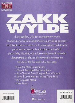 Zakk Wylde: Guitar Legendary Licks (Book/CD)