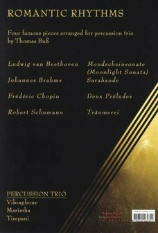 Romantic Rhythms - Four Famous Pieces For Percussion Trio (Vib./Mar./Timp.) (Partituur + Partijen)