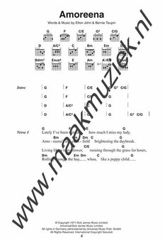The Little Black Songbook: Elton John (Akkoorden Boek) (19x12cm)