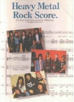Heavy Metal Rock Score - Bas-Drums-Gitaar-Zang-Keyboard - Book