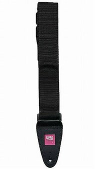 Nylon Gitaarriem - Basgitaarband - zwart - 5 cm breed - 1 stuks