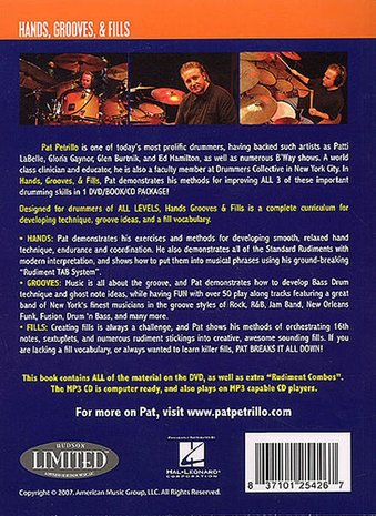 Pat Petrillo: Hands Grooves And Fills (Book/DVD/CD)
