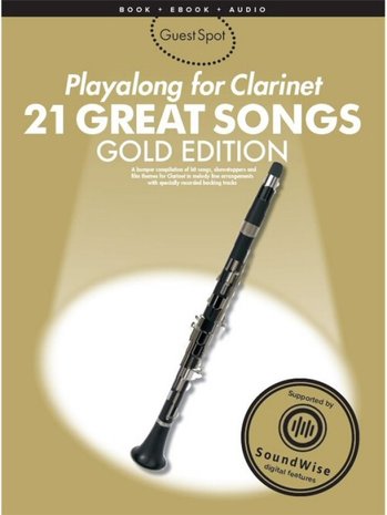 Playalong For Clarinet - 21 Great Songs (Guest Spot - Gold Edition) (Boek/Online Audio)