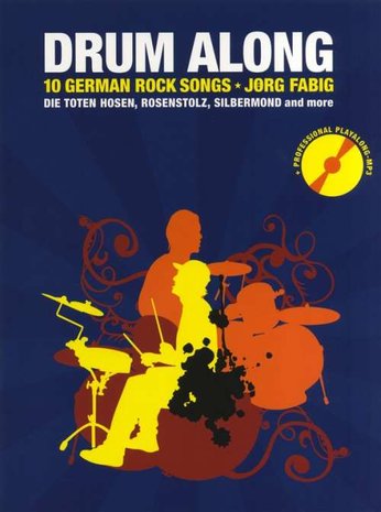 Drum Along - 10 German Rock Songs (Book/MP3 CD) - Boek met play along CD voor drums inclusief zang
