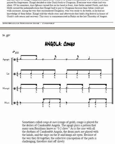 Afro-Brazilian Percussion Guide, Book 3: Candomblé (Book)