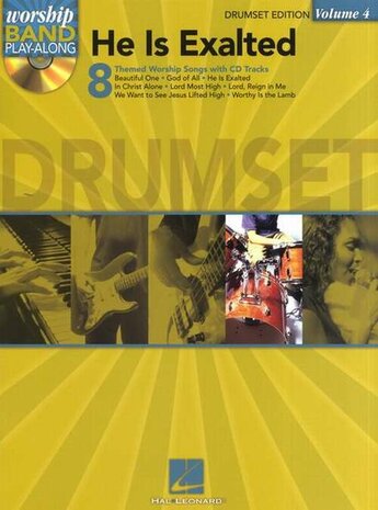 Worship Band Play-Along Volume 4: He Is Exalted - Drums Edition (Book/CD)