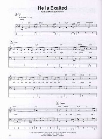 Worship Band Play-Along Volume 4: He Is Exalted - Bass Edition (Book/CD)