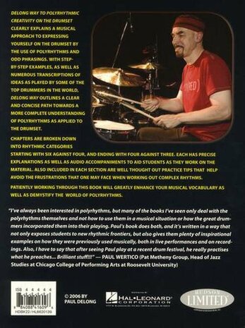 Hudson Music: Paul Delong - Delong Way To Polyrhythmic Creativity On The Drumset (Book/CD)