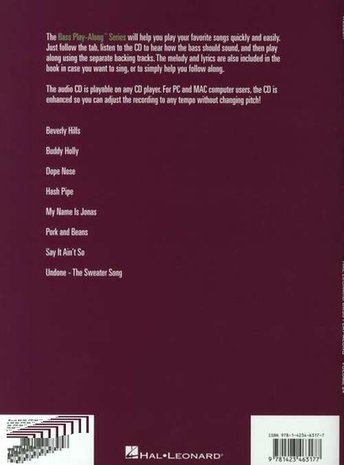 Bass Play-Along Volume 24: Weezer (Book/CD)