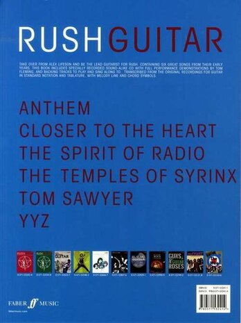 Rush: Authentic Playalong (Guitar) (Book/CD)