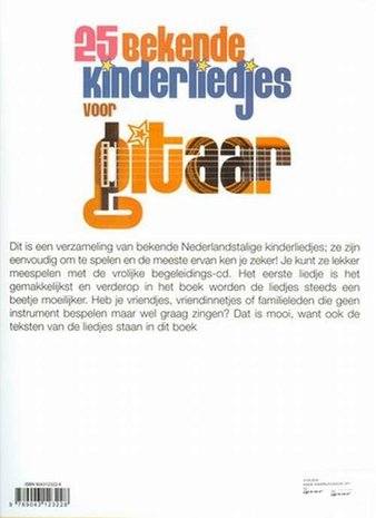 25 Bekende Kinderliedjes Voor Gitaar (Boek/CD)