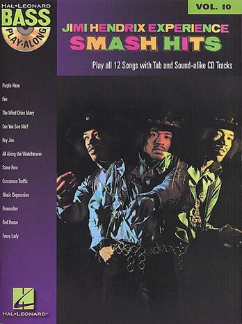 Bass Play Along Volume 10: Jimi Hendrix Smash Hits (Book/CD)