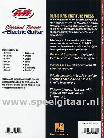 Musicians Institute: Classical Themes For Electric Guitar (Book/CD)