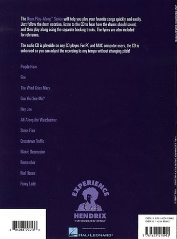Drum Play-Along Volume 11: Jimi Hendrix - Smash Hits (Book/CD)