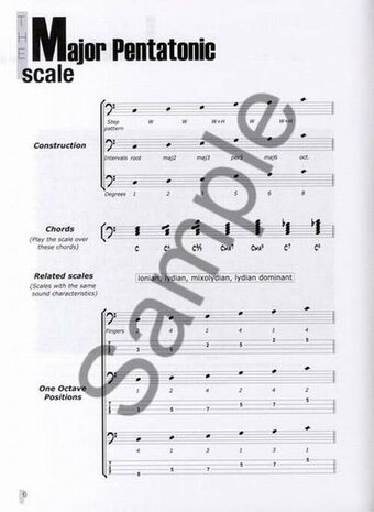 Max Palermo - Pentatonic Scales For Electric Bass - Book