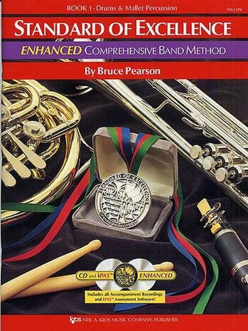 Standard Of Excellence - Enhanced Compr. Band Method Book 1 - Drums/Mallet Percussion - Book and 2 CDs