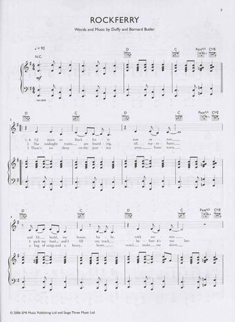 Duffy - Rockferry - Piano-Vocal-Guitar - Book