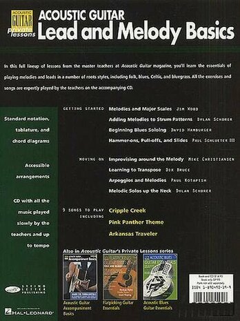 Acoustic Guitar Private Lessons: Lead and Melody Basics (Book/CD)