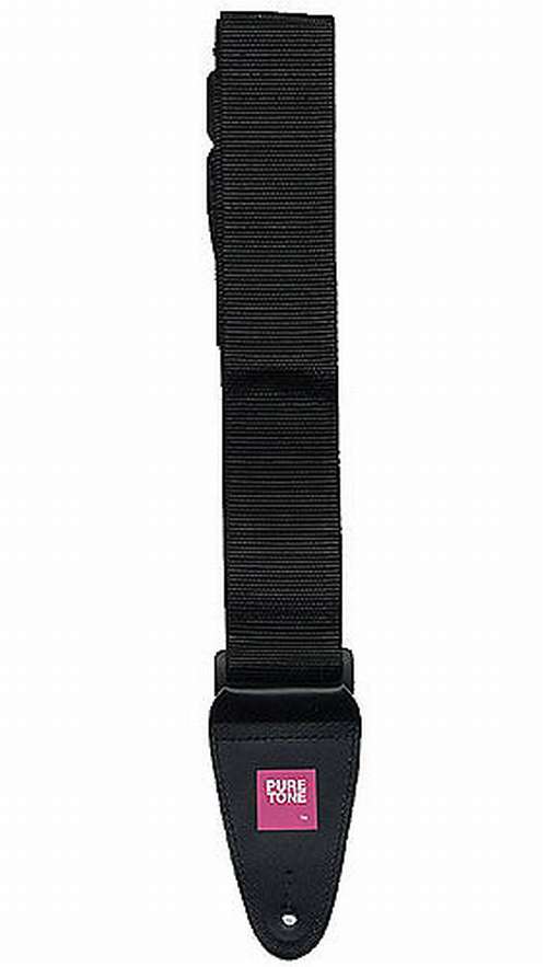 Nylon Gitaarriem / Basgitaarband, zwart, 5 cm breed (1 stuks)